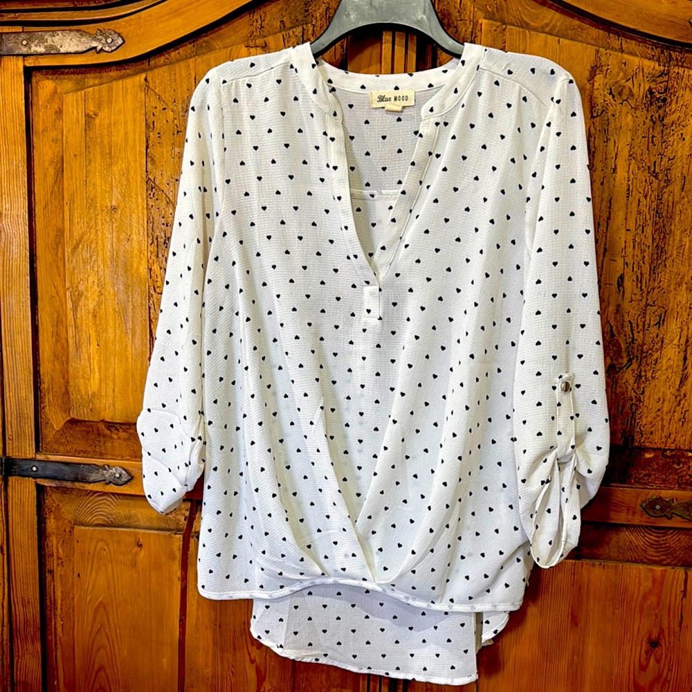 White Polka Dot Blouse